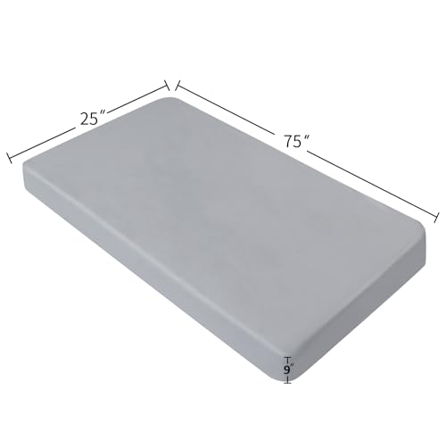 Cot Sheets 25" x 75", Cot Size Sheet Fitted with Narrow Twin/Camp Bunk/Rvs Bunk/Guest Beds/Army Cots/Trifold Mattress, Super Soft Breathable Microfiber Bed Cover, Bottom Sheet, Gray