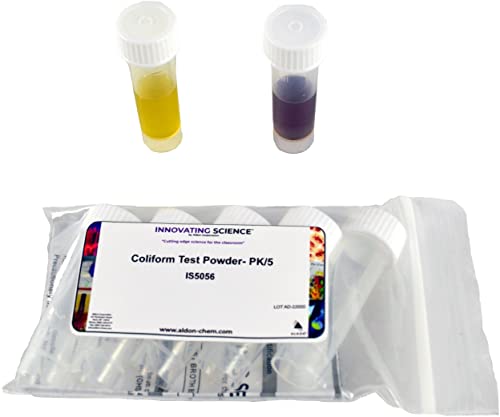 ALDON Innovating Science Coliform Test Powder Kit, PK/5 Tubes - Drinking Water, Wells, Ponds, Streams Qualitative Colorimetric Results The Curated Chemical Collection