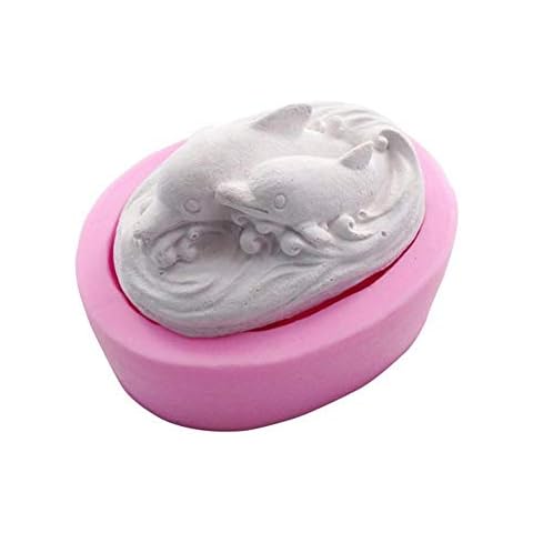 3D Dolphin Silicone Cake Mold Handmade Soap Molds DIY Candle Clay Chocolate Fondant Pudding Mould for Cake Decor Bakeware Tool Cover