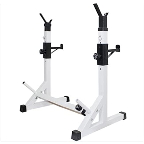 FENOKD Squat Rack Multi-Function Barbell Rack Dip Stand Gym Family Fitness Adjustable Squat Rack Weight Lifting Bench Press Dipping Station