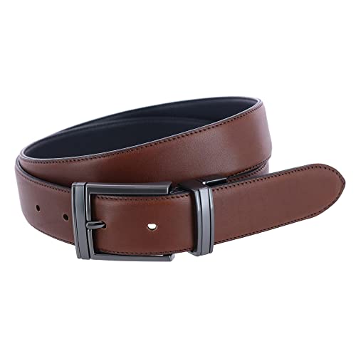 Trafalgar Men's Maverick 32mm Reversible Leather Dress Belt3