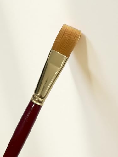 Image of polo Synthetic Hair Flat Brushes 11 | Pack of 3 | Premium Fine Edge Paintbrush Set for Acrylic, Watercolor & Oil Painting | Soft Bristles for Smooth & Precise Strokes