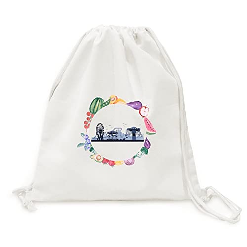 Sac en tissu pliable fruits et légumes pour vos courses au marché bio