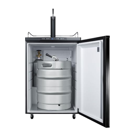 Summit 24 Inch Black Kegerator Full Sized Beer Dispenser Single Tap Included - SBC635MBK on Fridge.com