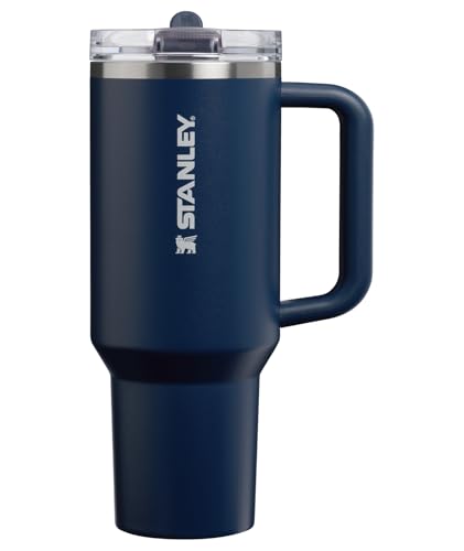 Image of STANLEY Quencher ProTour Flip Straw Tumbler with Leakproof Lid 40 oz | Built-in Straw and Handle | Cup Holder Compatible for Travel | insulated Stainless Steel Cup | BPA-Free | Dark Navy