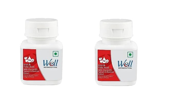 Well Iron & Folic Acid- 60N (Pack of 2)