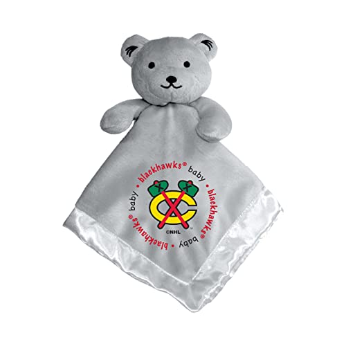 Baby Fanatic Gray Security Bear - NHL Chicago Blackhawks - Officially Licensed Snuggle Buddy