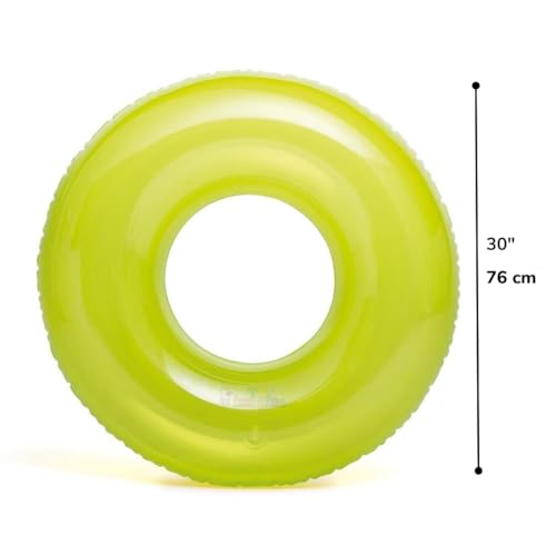 Image of Durable Swimming Ring for Adult |Inflatable Swim Tube for Kids |Circle Pool Floater Lounge for Pool Party, Lake, Beach| Comfortable Water Floating Device| Blow Up Safety Aid- Pack of 1
