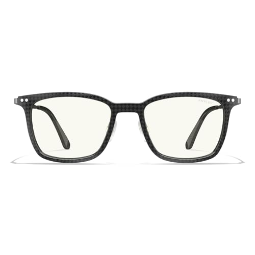 Image of ANYLUV Blue Light Glasses Men, Stylish Square Carbon Fiber Eyewear, Anti Eyestrain, Lightweight Mens Computer Gaming Glasses