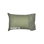 Klymit Drift Camping Pillow, Shredded Memory Foam Travel Pillow with Reversible Cover for Outdoor Use, Green, Regular