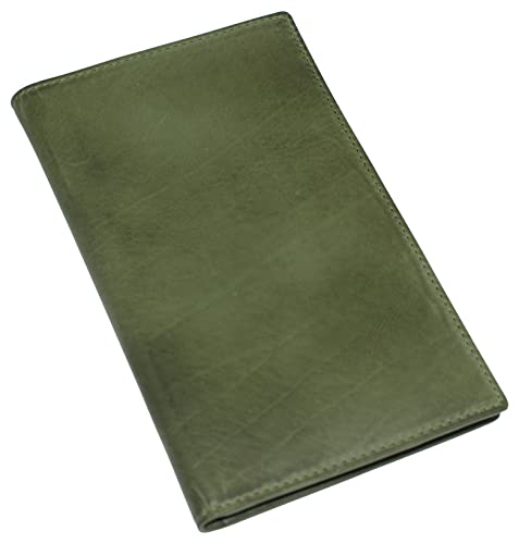 RFID Blocking Bifold Genuine Leather Credit Card ID Holder Long Wallet (59S Green)2