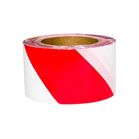 Berry Non-Adhesive Red and White Barrier Tape Cover