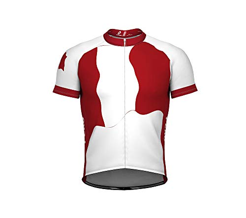 ScudoPro Peru Emblem Full Zipper Bike Short Sleeve Cycling Jersey for Women - Size L Multicolored