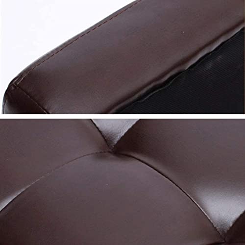 Pouf de rangement capitonné coffre compact et repose-pieds rembourré de table basse