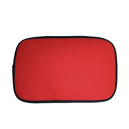 Image of FH Group Faux Leather Center Console Armrest Cushion, Luxury Seat Box Cover Protector fits Most Cars, SUVs, and Trucks Red
