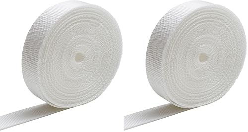 Sangle rigide en nylon blanc 20 mm lot de 2 rouleaux de 10m IPEA - 2