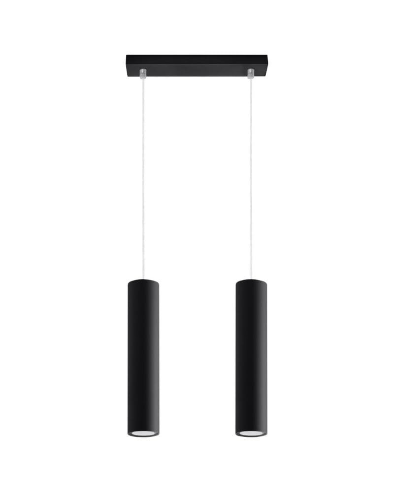 Sollux Lighting Lagos 2 Steel Pendant Light, Black — image 1