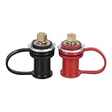 EasyByMall Batterieladegerät-Pfosten-Set, 20 mm, 250 A, UL94 V-0, Messing, PC-Klemmen für Auto, Wohnmobil, LKW, Boot, Jumperzugang
