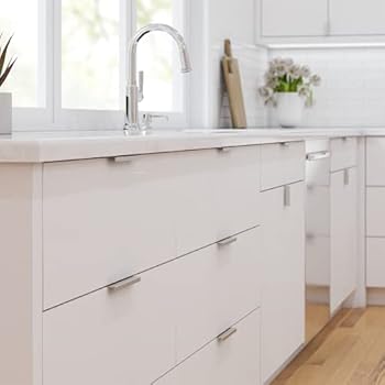 RCH Hardware H-C161-50-SSB Solid Stainless steel Center Finger Pull Tab  Handle For Cabinets & Drawers (2 3/4 inch | 70Mm)