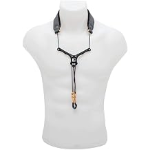 BG BGS20YBMSH Zen Leather Saxophone Strap - Black