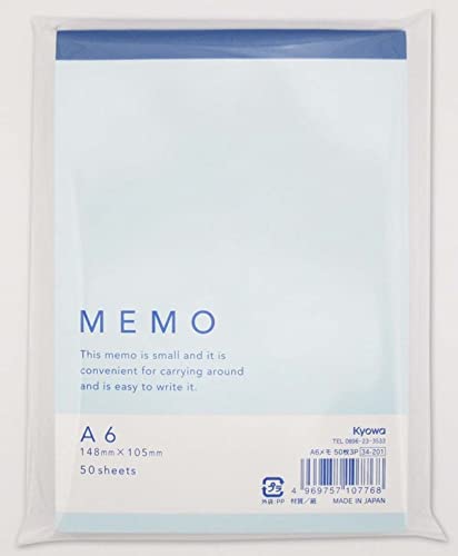 Amazon.co.jp: 協和紙工 A6メモ3冊パック 34-201 【まとめ買い