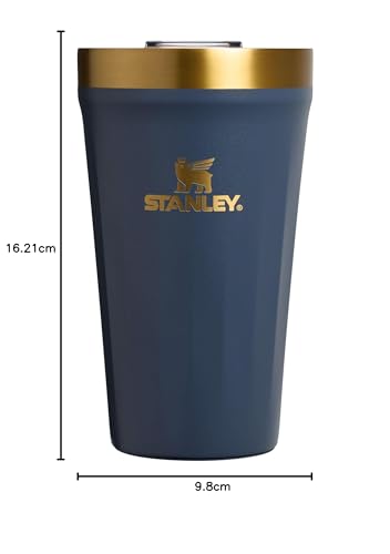 Image of STANLEY Everyday Tumbler 16 oz | Press Fit Drink Through Lid | Beverage, Coffee, and Cocktail Cup | Insulated Stainless Steel Wine Glass | BPA-Free | Twilight Gold PVD