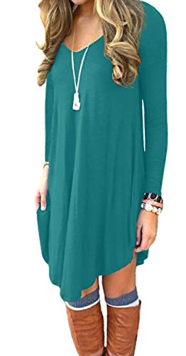 Long Sleeve Casual Loose T-Shirt Dress 