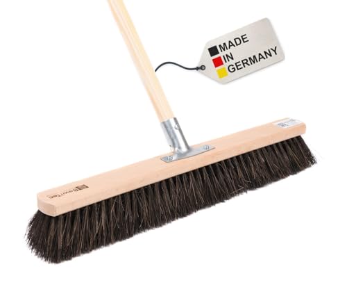 BawiTec Arengabesen Echt-Arenga-Borsten mit Stiel nass- und ölbeständig Breite 40cm Besenstiel Länge 160cm Kehrbesen Besen Straßenbesen inkl. Holzstiel stabil und robust für den Ausseneinsatz