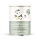 Haven Oat Toddler Formula, Plant Based Dairy Free Oat and Oat Protein Powder for Toddlers With Probiotics, Prebiotics, Lutein and Omega 3 Dha, Easy Digestion Formula, Non GMO, American Made, 14.1 Oz