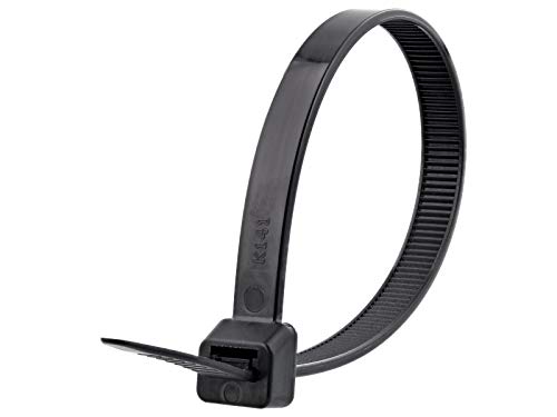 Image of ART IFACT 200 Pieces of Nylon Cable Ties Wire Organiser, Multiple Sizes, Black Colour (Black 8 inch X 3.6mm)