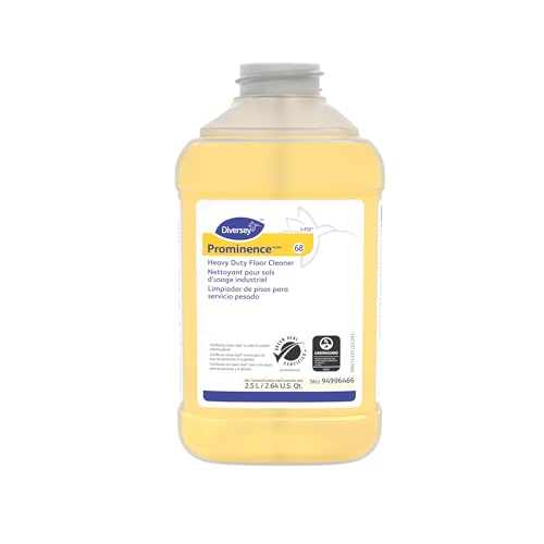 Diversey 94996466 Prominence Heavy Duty Floor Cleaner, Commercial General Purpose Daily Cleaning Solution, J-Fill Liquid Concentrate, Citrus Scent, 2.5-Liter