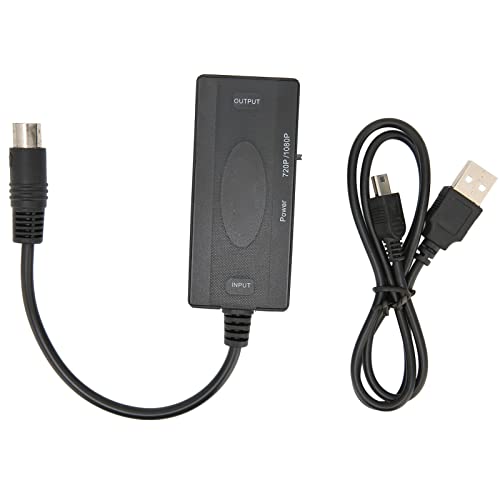 Convertidor Consola Juegos a HD, sin Pérdidas y sin Demora, Adaptador Multimedia HDTV con Cable Alimentación USB for Jugadores Retro y Entornos Hogareños