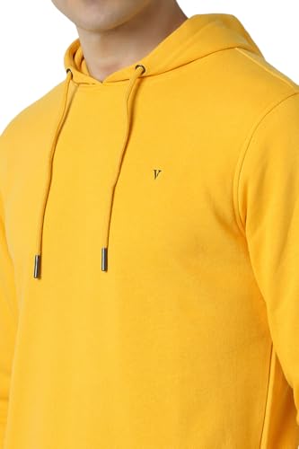 Image of Van Heusen Men's Hooded Neckline Full Sleeve Premium Cotton Blend Sweatshirt for Men | Effortless Styling | Comfort Wear