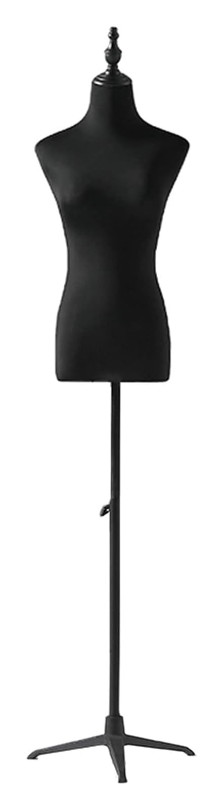 Maniquí de costura negro con torso ajustable de alta estabilidad