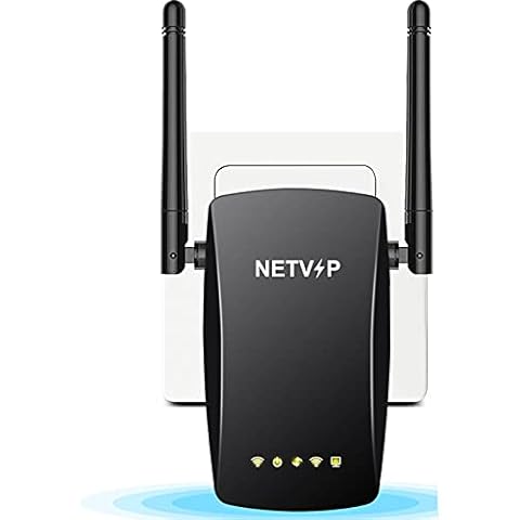 NETVIP WiFi Extender Booster 1200Mbps Wi-Fi Range Extender,Dual Band 5GHz & 2.4GHz Wireless Signal Repeater, WPS Easy Setup, Support Repeater/Access Point/Router Mode with Ethernet Port-UK Plug Cover