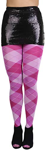 Image of ToBeInStyle Women's Argyle Checkered Diamond Rhombus Net Opaque Sheer Tights Pantyhose