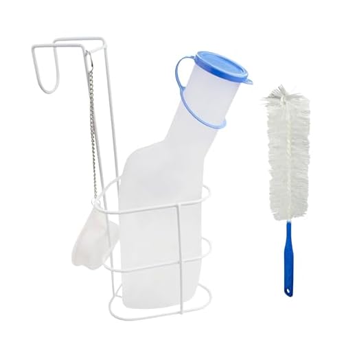 San Seni maxi (1 x 30 Stk.) Inkontinenzvorlage bei schwerer Inkontinenz 2 Medi-Inn Urinflasche PP | 1 Liter Fassungsvermögen | autoklavierbar | mit Betthalter und Reinigungsbürste