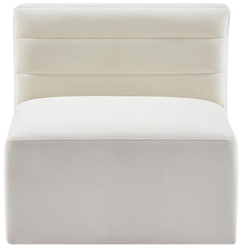 Sillón Modular Terciopelo Crema Sin Brazos miniatura 5