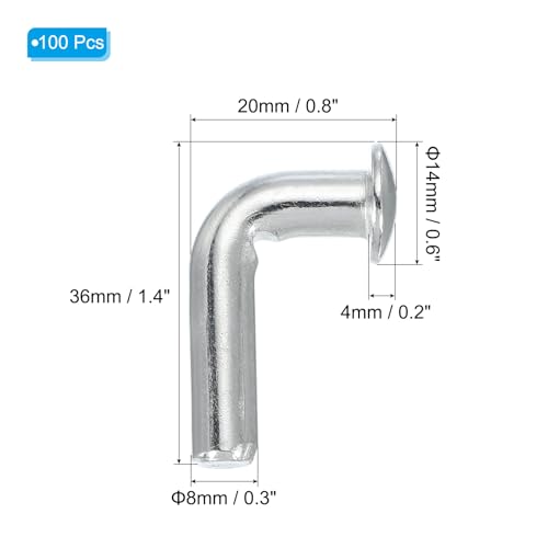 Perno de seguridad universal M8 x 50 mm, pernos de cabeza redonda para estantería 2