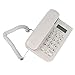 KIMISS Telefono Premium per Casa o Ufficio Cablato per Hotel, Telefono Fisso per Hotel, Telefono da Parete da Tavolo, Doppio FSK/DTMF (WHITE) immagine