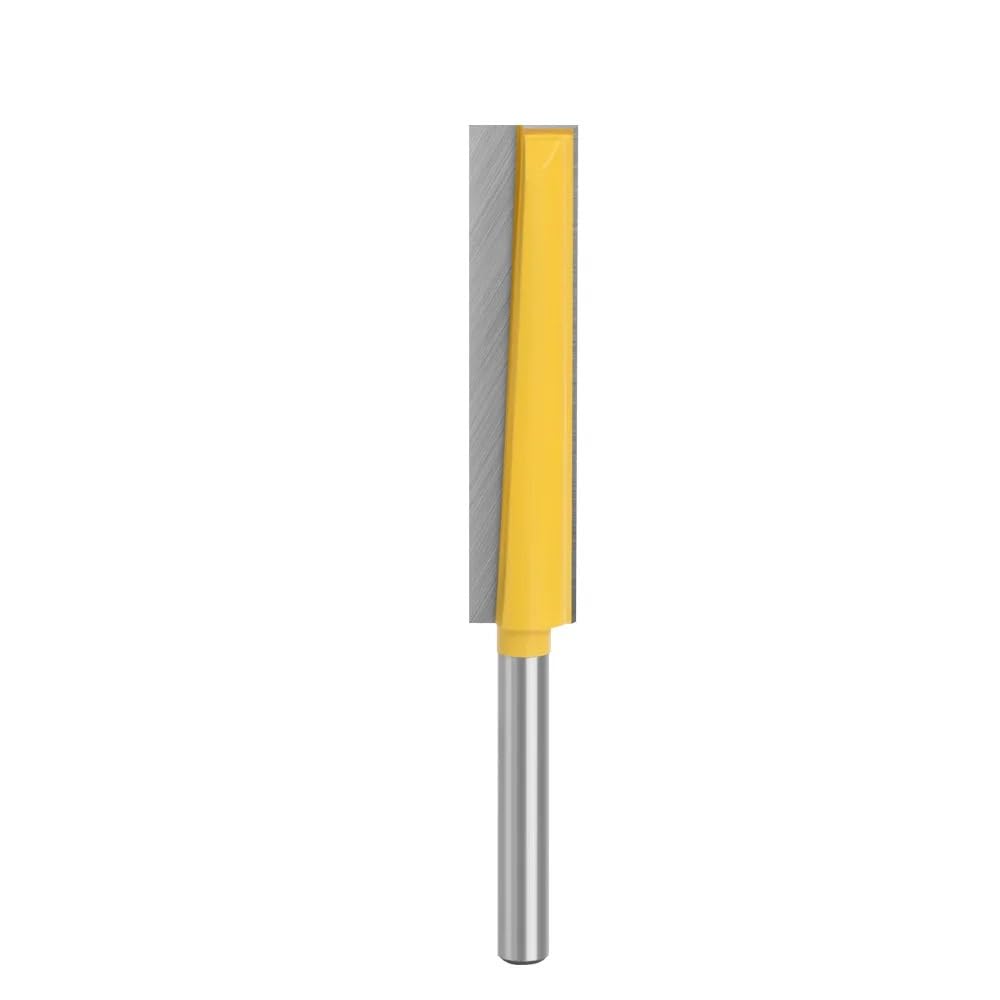 Zestaw frezów trzpieniowych 8 mm z przedłużonym trzonkiem 1/4 szt. - frezy do czyszczenia dna, przycinania krawędzi rowkowych obróbki drewna(4pcs)