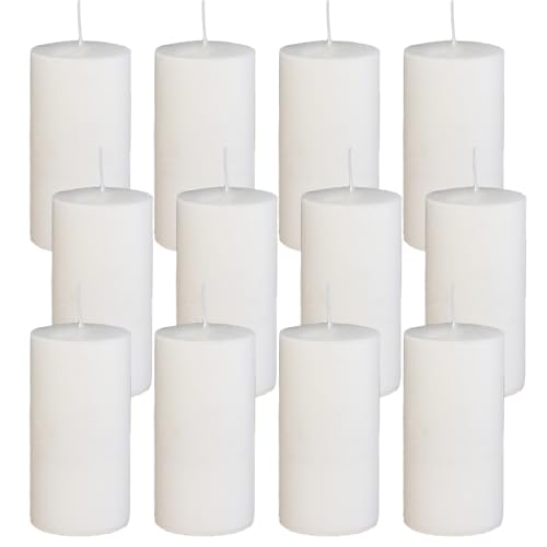 Bougies piliers sans coulure pour eviter les taches lot de 30 bougies blanches non parfumees