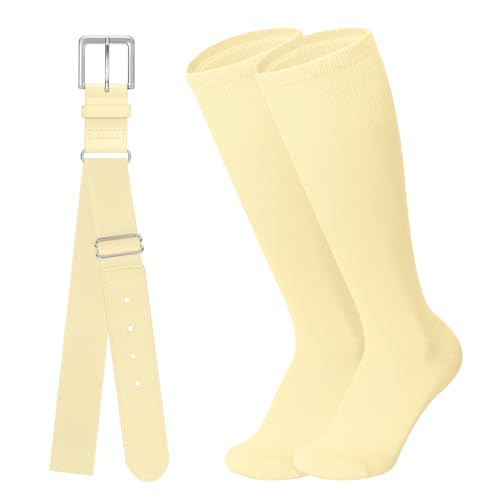 Image of Baseball Belt and Baseball Socks Combo Set for Youth and Adult Available in 20 Colors