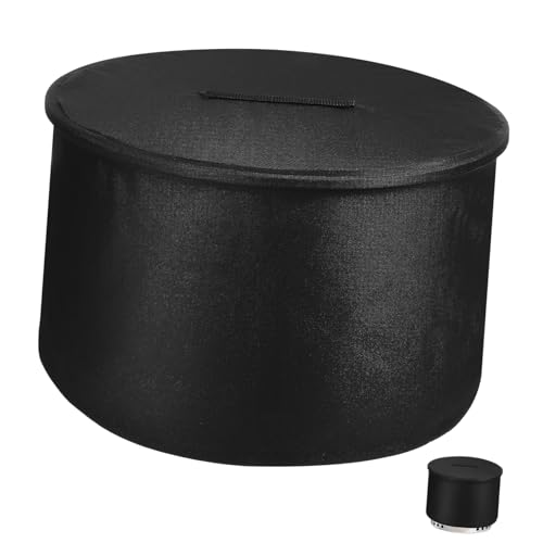 BESPORTBLE Patio Fireplace Cover Oxford Cloth Fire Pit Top Cover 56x36cm Black Round Fire Pit Lid for Outdoor Use