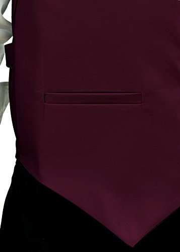 Retreez Men's Solid Color Woven Vest with Tie, Bow Tie 3 Pieces Gift Set4