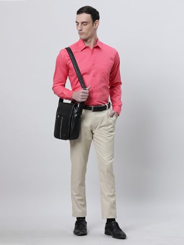Image of THE SOUL PATROL Men's Casual Regular Fit Full Sleeve Premium Cotton Button-Down Shirt with Single Patch Pocket - Stylish, Classic, Comfortable, and Elegant for Everyday Wear