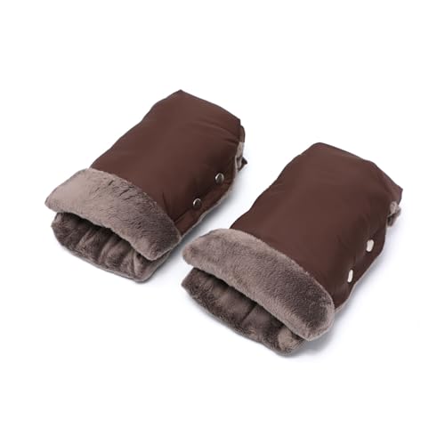 Guantes cálidos resistentes al viento para carrito de la compra y carrito de la compra, guantes de mano divididos para carrito de bebé