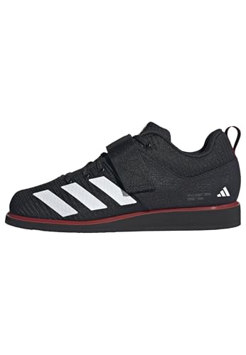 adidas Unisex-Adult Powerlift 5 Weightlifting, Black/White/Pure Ruby, 8