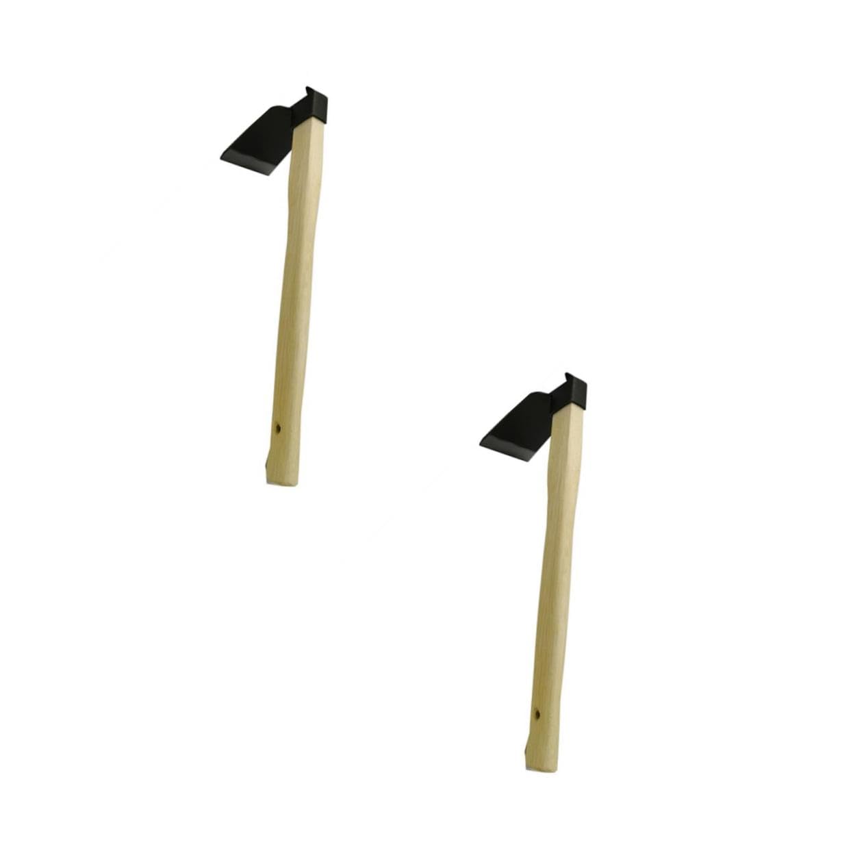 BESPORTBLE 2 Stück Gartenhacke Gehärtetem Vollstahl Ergonomischer Holzgriff Unkrautwerkzeug zum Jäten und Auflockern Gartenarbeit und Pflanzenpflege
