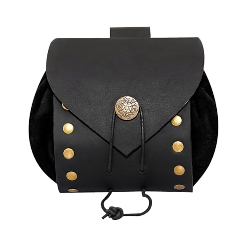 Sacoche médiévale en cuir véritable Lord of Battles pour costume Viking